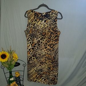 Leopard Print Sleeveless Dress
